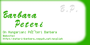 barbara peteri business card